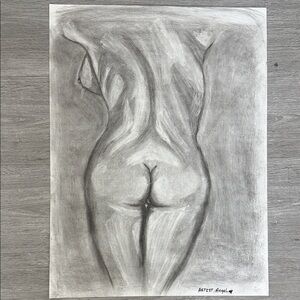 Charcoal Nude Art Sketch